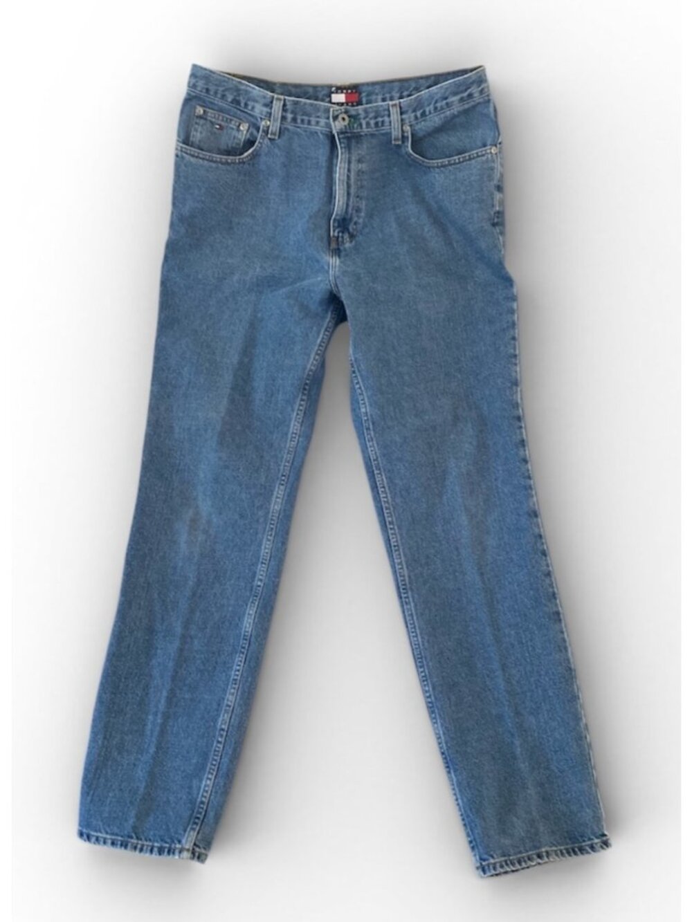 Tommy Hilfiger Men’s Denim Jeans Straight Leg 36 x 34 Med Wash Blue